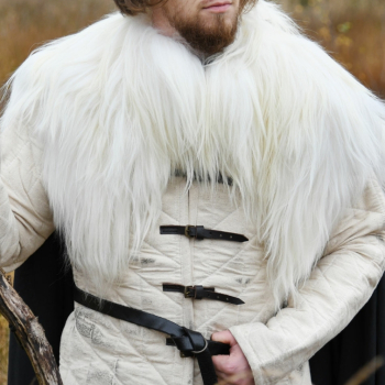 Preview: Schulterfell aus Nordlandschnucken-Fell, - weiß  - S/M